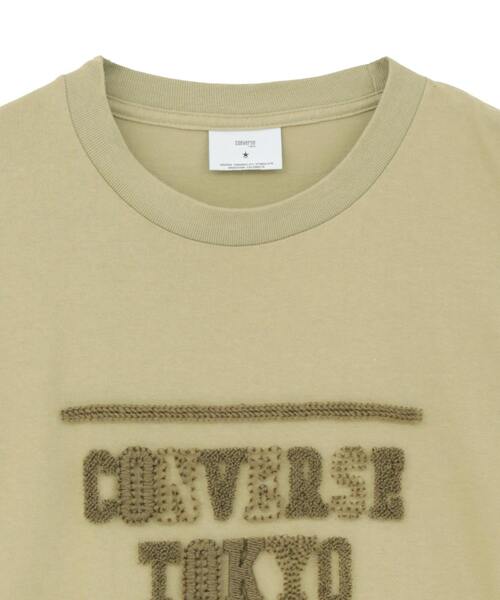 CONVERSE TOKYO(コンバーストウキョウ)の「SAGARA LOGO EMBROIDERY TEE(Tシャツ/カットソー・レディース・ホワイト/ブラック/カーキ・SMALL/MEDIUM)」の9枚目の写真