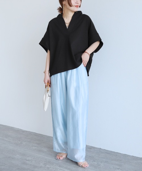 reca(レカ)の「スキッパーカットソー(Tシャツ/カットソー・レディース・ブラック/ホワイト・M)」の10枚目の写真