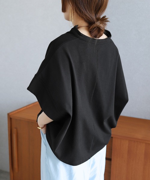 reca(レカ)の「スキッパーカットソー(Tシャツ/カットソー・レディース・ブラック/ホワイト・M)」の11枚目の写真