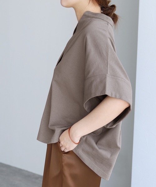 reca(レカ)の「スキッパーカットソー(Tシャツ/カットソー・レディース・ブラック/ホワイト・M)」の16枚目の写真