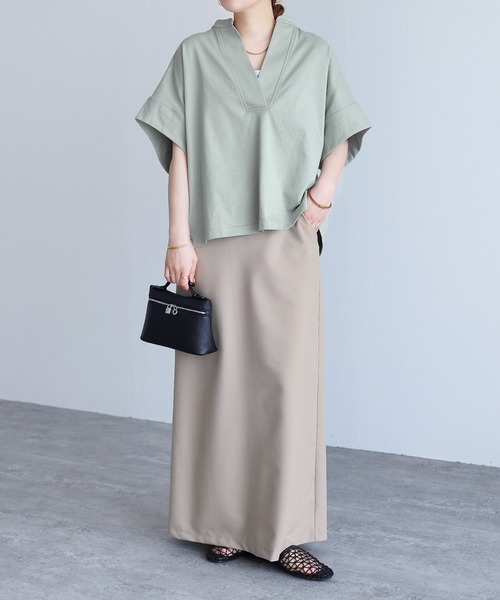 reca(レカ)の「スキッパーカットソー(Tシャツ/カットソー・レディース・ブラック/ホワイト・M)」の20枚目の写真