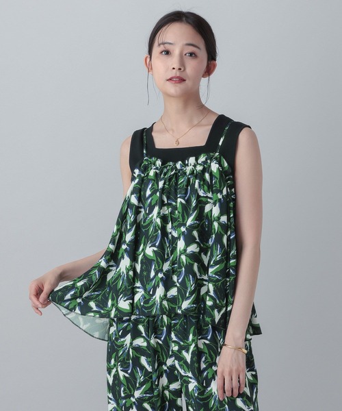 GLOBAL WORK（グローバルワーク）の「MATINEE LINE/ギャザーキャミビスチェ/656156（その他トップス・レディース・ネイビー系/ベージュ/スミクロ・LARGE/MEDIUM）」の17枚目の写真