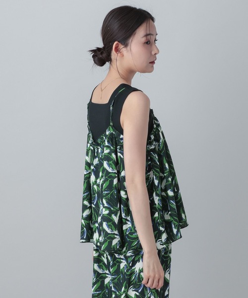 GLOBAL WORK（グローバルワーク）の「MATINEE LINE/ギャザーキャミビスチェ/656156（その他トップス・レディース・ネイビー系/ベージュ/スミクロ・LARGE/MEDIUM）」の19枚目の写真