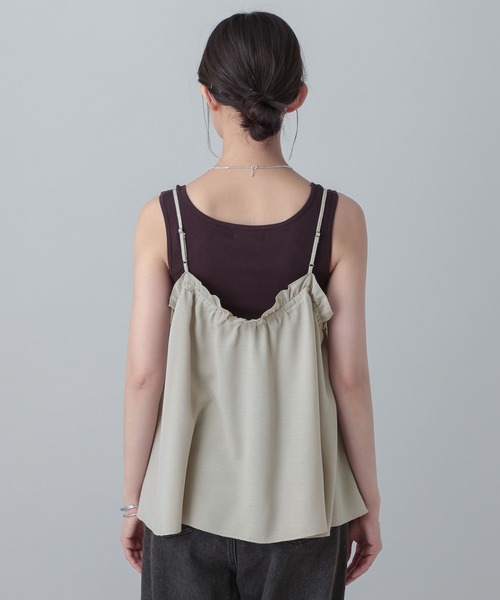 GLOBAL WORK（グローバルワーク）の「MATINEE LINE/ギャザーキャミビスチェ/656156（その他トップス・レディース・ネイビー系/ベージュ/スミクロ・LARGE/MEDIUM）」の22枚目の写真