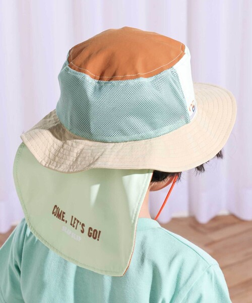 SLAP SLIP（スラップスリップ）の「海の生き物&働くくるまサファリハット(50~54cm)（ハット・キッズ・ネイビー/グリーン・52cm/54cm）」の4枚目の写真