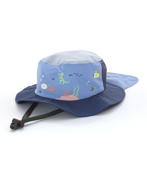 SLAP SLIP（スラップスリップ）の「海の生き物&働くくるまサファリハット(50~54cm)（ハット・キッズ・ネイビー/グリーン・52cm/54cm）」の5枚目の写真