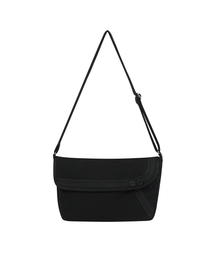Stitch folding cross bag BLACK