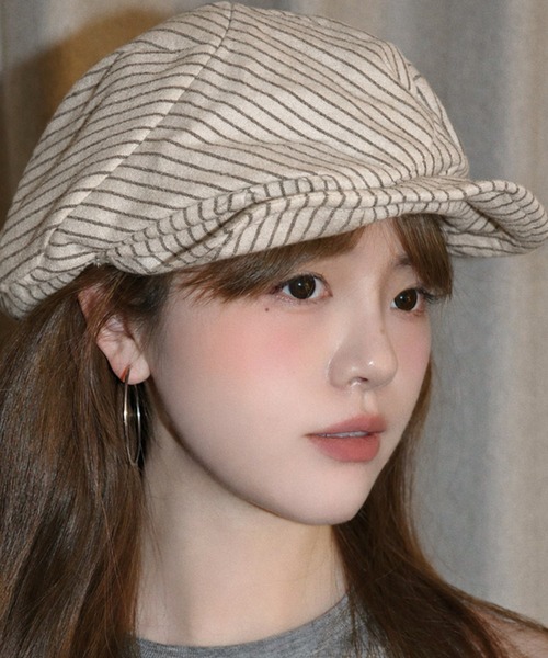 SORENA(ソレナ)の「レトロ可愛いキャスハンチング(キャスケット・レディース・グレー/オフホワイト/ブラック系その他/ブラック/ネイビー・FREE)」の4枚目の写真