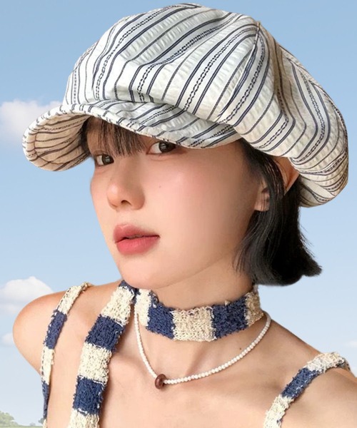 SORENA(ソレナ)の「レトロ可愛いキャスハンチング(キャスケット・レディース・グレー/オフホワイト/ブラック系その他/ブラック/ネイビー・FREE)」の15枚目の写真
