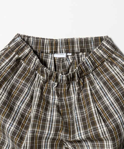 green label relaxing(グリーンレーベルリラクシング)の「チェック ハーフパンツ キッズ / 140cm―160cm(チノパンツ・キッズ・オフホワイト/ブラウン系・140cm/150cm/160cm)」の8枚目の写真