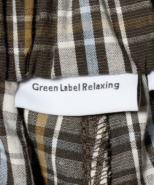 green label relaxing(グリーンレーベルリラクシング)の「チェック ハーフパンツ キッズ / 140cm―160cm(チノパンツ・キッズ・オフホワイト/ブラウン系・140cm/150cm/160cm)」の16枚目の写真