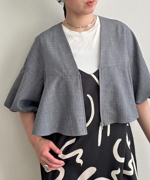 【◡̈♡y】エイミーロウ シャーリングスリーブシアーパーカー 黄 Eimee Law（エイミーロウ） シャーリングシアートップス レディース