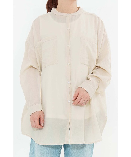 HEART MARKET（ハートマーケット）の「ふわ軽コットン長袖シャツ（ポケット付き）（シャツ/ブラウス・レディース・ブラック/ナチュラル/グリーン/ホワイト・FREE）」の18枚目の写真