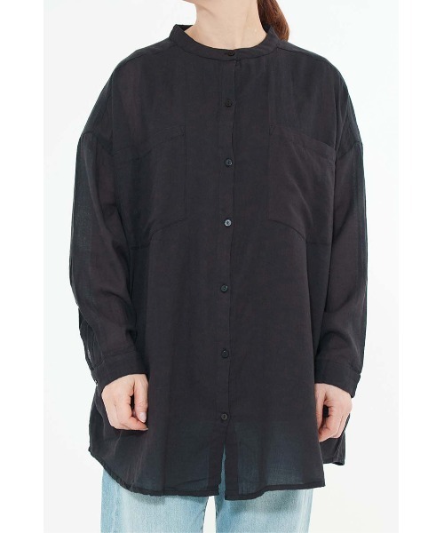 HEART MARKET（ハートマーケット）の「ふわ軽コットン長袖シャツ（ポケット付き）（シャツ/ブラウス・レディース・ブラック/ナチュラル/グリーン/ホワイト・FREE）」の20枚目の写真