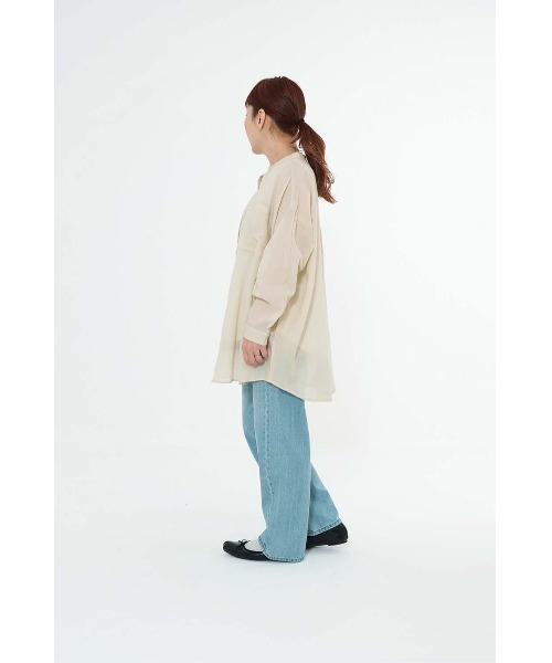 HEART MARKET（ハートマーケット）の「ふわ軽コットン長袖シャツ（ポケット付き）（シャツ/ブラウス・レディース・ブラック/ナチュラル/グリーン/ホワイト・FREE）」の22枚目の写真
