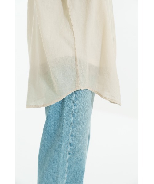 HEART MARKET（ハートマーケット）の「ふわ軽コットン長袖シャツ（ポケット付き）（シャツ/ブラウス・レディース・ブラック/ナチュラル/グリーン/ホワイト・FREE）」の13枚目の写真