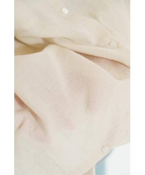 HEART MARKET（ハートマーケット）の「ふわ軽コットン長袖シャツ（ポケット付き）（シャツ/ブラウス・レディース・ブラック/ナチュラル/グリーン/ホワイト・FREE）」の15枚目の写真
