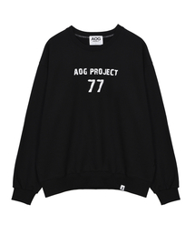 AOG PROJECT（エイオージープロジェクト）の「ヴィンテージ77ロゴオーバーサイズヘビースウェット（ブラック）（Tシャツ/カットソー）」