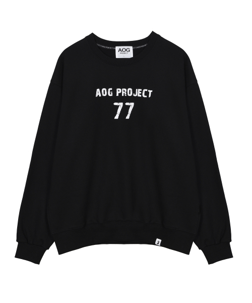 AOG PROJECT(エイオージープロジェクト)の「ヴィンテージ77ロゴオーバーサイズヘビースウェット(ブラック)(Tシャツ/カットソー・メンズ・ブラック・LARGE/X-LARGE)」の1枚目の写真