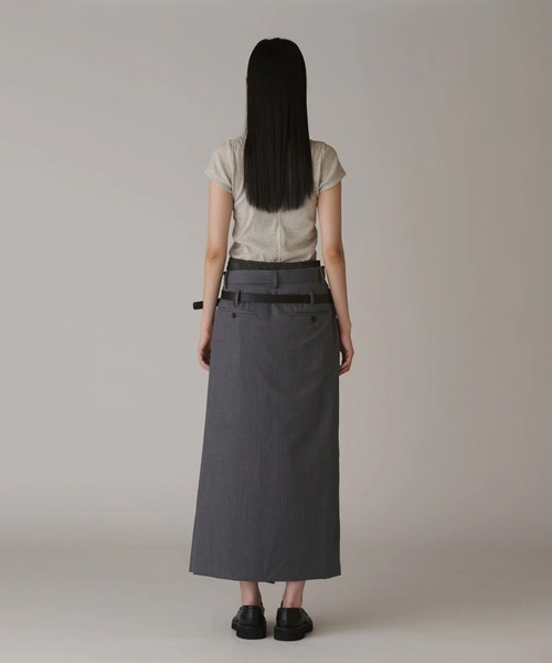 INSCRIRE（アンスクリア）の「【INSCRIRE/アンスクリア】Wool Wrap Skirt/ウールラップスカート（スカート・レディース・グレー・38/36）」の4枚目の写真