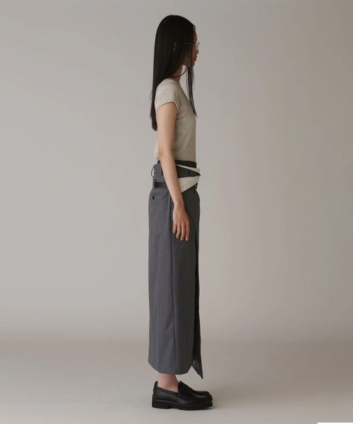 INSCRIRE（アンスクリア）の「【INSCRIRE/アンスクリア】Wool Wrap Skirt/ウールラップスカート（スカート・レディース・グレー・38/36）」の5枚目の写真