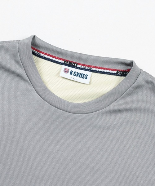 K-SWISS（ケースイス）の「【K-SWISS/ケースイス】デニムジャージ半袖Tシャツ/ポケT 杢調 吸汗速乾 クルーネック カジュアル 春夏（Tシャツ/カットソー・メンズ・ブラック/グレー/ネイビー・X-LARGE/LARGE/MEDIUM）」の13枚目の写真