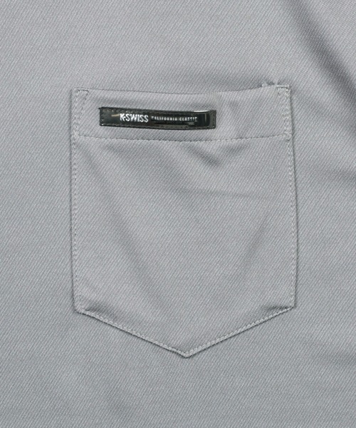 K-SWISS（ケースイス）の「【K-SWISS/ケースイス】デニムジャージ半袖Tシャツ/ポケT 杢調 吸汗速乾 クルーネック カジュアル 春夏（Tシャツ/カットソー・メンズ・ブラック/グレー/ネイビー・X-LARGE/LARGE/MEDIUM）」の14枚目の写真