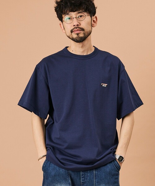 NANGA（ナンガ）の「NANGA/ナンガ エコハイブリッド ボックスロゴ エンブロイダリーTシャツ / ECO HYBRID BOX LOGO EMBROIDERY TEE（Tシャツ/カットソー・メンズ・グレー/ホワイト/ブラック/インディゴブルー・X-LARGE/MEDIUM/LARGE）」の4枚目の写真