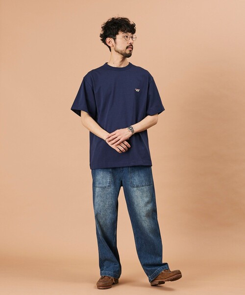 NANGA（ナンガ）の「NANGA/ナンガ エコハイブリッド ボックスロゴ エンブロイダリーTシャツ / ECO HYBRID BOX LOGO EMBROIDERY TEE（Tシャツ/カットソー・メンズ・グレー/ホワイト/ブラック/インディゴブルー・X-LARGE/MEDIUM/LARGE）」の15枚目の写真