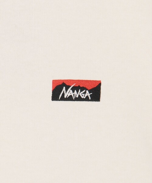 NANGA（ナンガ）の「NANGA/ナンガ エコハイブリッド ボックスロゴ エンブロイダリーTシャツ / ECO HYBRID BOX LOGO EMBROIDERY TEE（Tシャツ/カットソー・メンズ・グレー/ホワイト/ブラック/インディゴブルー・X-LARGE/MEDIUM/LARGE）」の6枚目の写真