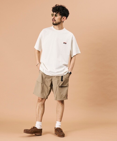 NANGA（ナンガ）の「NANGA/ナンガ エコハイブリッド ボックスロゴ エンブロイダリーTシャツ / ECO HYBRID BOX LOGO EMBROIDERY TEE（Tシャツ/カットソー・メンズ・グレー/ホワイト/ブラック/インディゴブルー・X-LARGE/MEDIUM/LARGE）」の20枚目の写真