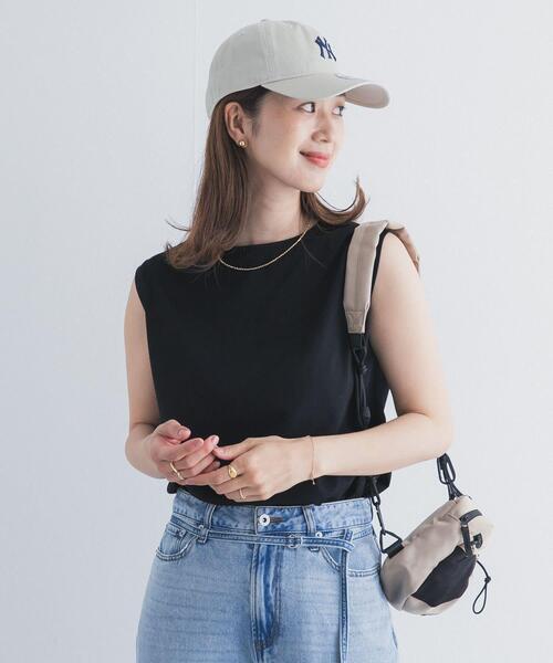 URBAN RESEARCH DOORS(アーバンリサーチドアーズ)の「インナーノースリーブプルオーバー(タンクトップ・レディース・ブラック/オフホワイト・FREE)」の2枚目の写真
