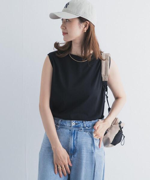 URBAN RESEARCH DOORS(アーバンリサーチドアーズ)の「インナーノースリーブプルオーバー(タンクトップ・レディース・ブラック/オフホワイト・FREE)」の12枚目の写真