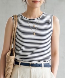 ボーダータンクトップ タンクトップ ノースリーブtシャツ」に該当する