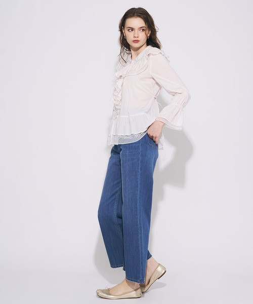 ME COUTURE(ミークチュール)の「コットンローンレースフリルブラウス(シャツ/ブラウス・レディース・ベビーピンク/オフホワイト・FREE)」の10枚目の写真