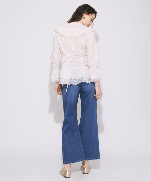ME COUTURE(ミークチュール)の「コットンローンレースフリルブラウス(シャツ/ブラウス・レディース・ベビーピンク/オフホワイト・FREE)」の11枚目の写真