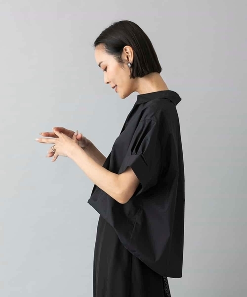 MICHEL KLEIN(ミッシェル・クラン)の「スキッパーシャツブラウス(シャツ/ブラウス・レディース・ベージュ/ブラック・38/40)」の21枚目の写真