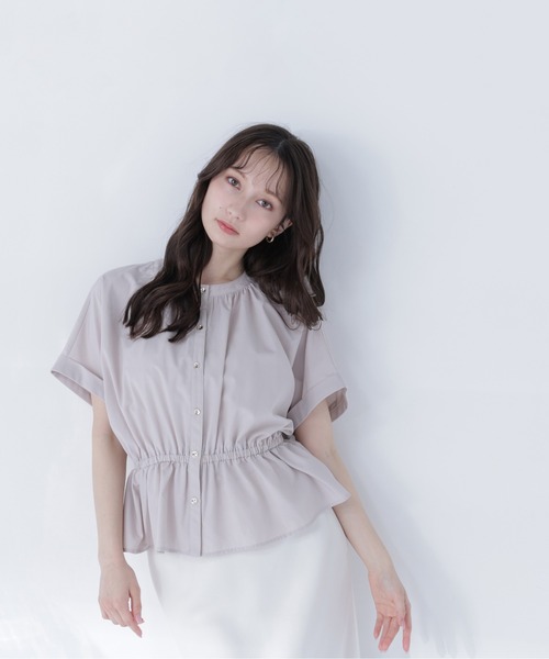NATURAL BEAUTY BASIC(ナチュラルビューティーベーシック)の「追加生産【ちょうど、いい服】きゅっとふわっと。全部盛りブラウス(シャツ/ブラウス・レディース・ベージュ/ミント/ブルー/オフホワイト・フリ-)」の7枚目の写真