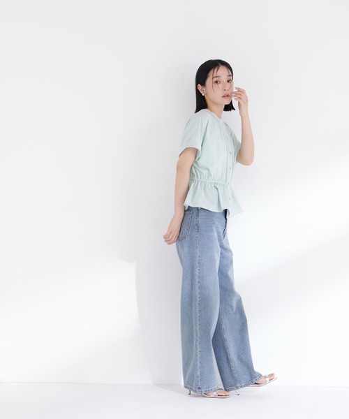 NATURAL BEAUTY BASIC(ナチュラルビューティーベーシック)の「追加生産【ちょうど、いい服】きゅっとふわっと。全部盛りブラウス(シャツ/ブラウス・レディース・ベージュ/ミント/ブルー/オフホワイト・フリ-)」の17枚目の写真