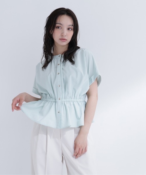 NATURAL BEAUTY BASIC(ナチュラルビューティーベーシック)の「追加生産【ちょうど、いい服】きゅっとふわっと。全部盛りブラウス(シャツ/ブラウス・レディース・ベージュ/ミント/ブルー/オフホワイト・フリ-)」の20枚目の写真