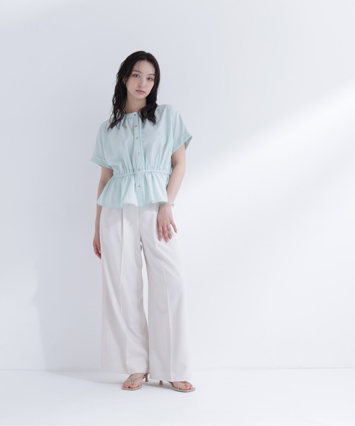 NATURAL BEAUTY BASIC(ナチュラルビューティーベーシック)の「追加生産【ちょうど、いい服】きゅっとふわっと。全部盛りブラウス(シャツ/ブラウス・レディース・ベージュ/ミント/ブルー/オフホワイト・フリ-)」の21枚目の写真