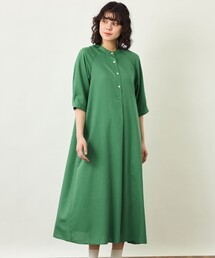 MACKINTOSH PHILOSOPHY（マッキントッシュ フィロソフィー）の「GREY LABEL リネンミックスバンドカラーワンピース（ワンピース）」