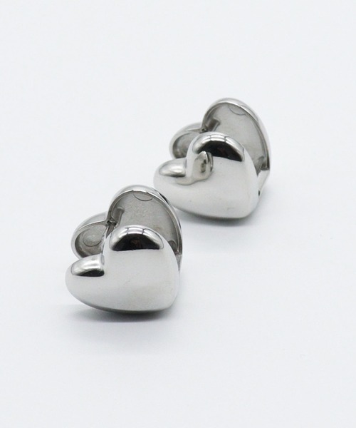 Bilan(ビラン)の「( 金属アレルギー軽減 サージカルステンレス ) ボリュームハートピアス / 【 BILAN 】 Volume Heart Pierce(ピアス(両耳用)・レディース・シルバー/ゴールド・FREE)」の3枚目の写真