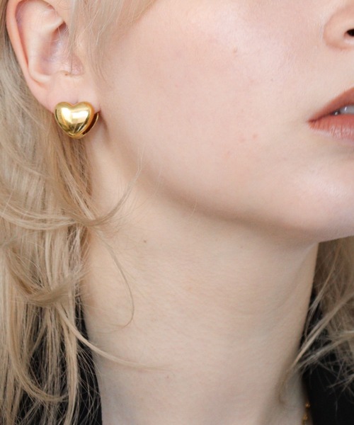 Bilan(ビラン)の「( 金属アレルギー軽減 サージカルステンレス ) ボリュームハートピアス / 【 BILAN 】 Volume Heart Pierce(ピアス(両耳用)・レディース・シルバー/ゴールド・FREE)」の9枚目の写真