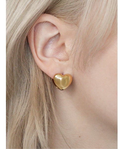 Bilan(ビラン)の「( 金属アレルギー軽減 サージカルステンレス ) ボリュームハートピアス / 【 BILAN 】 Volume Heart Pierce(ピアス(両耳用)・レディース・シルバー/ゴールド・FREE)」の8枚目の写真