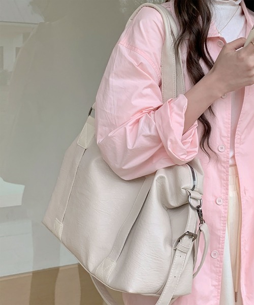 WESTBOY（ウエストボーイ）の「ビッグシルエット 2WAY  ショルダーバッグ WO26S14BG01（ショルダーバッグ・メンズ・ブラウン/ホワイト/ブラック・FREE）」の8枚目の写真