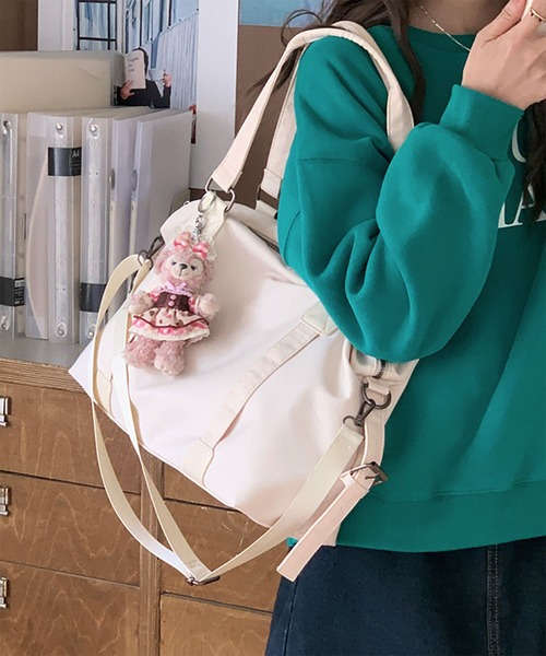 WESTBOY（ウエストボーイ）の「ビッグシルエット 2WAY  ショルダーバッグ WO26S14BG01（ショルダーバッグ・メンズ・ブラウン/ホワイト/ブラック・FREE）」の12枚目の写真