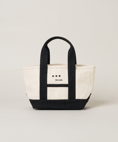 three dots(スリードッツ)の「トートバッグ ミニ(トートバッグ・レディース・ブラック/ブルー系その他/ホワイト系その他・ONE SIZE)」の2枚目の写真