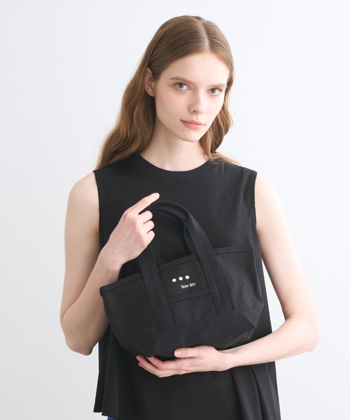three dots(スリードッツ)の「トートバッグ ミニ(トートバッグ・レディース・ブラック/ブルー系その他/ホワイト系その他・ONE SIZE)」の6枚目の写真