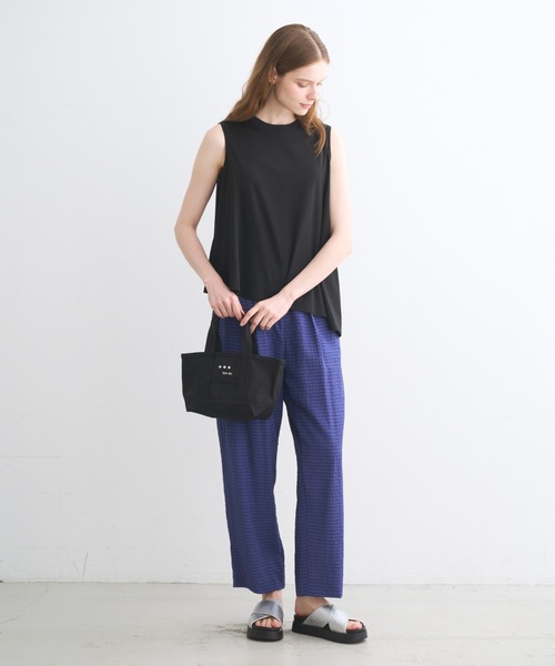 three dots(スリードッツ)の「トートバッグ ミニ(トートバッグ・レディース・ブラック/ブルー系その他/ホワイト系その他・ONE SIZE)」の8枚目の写真